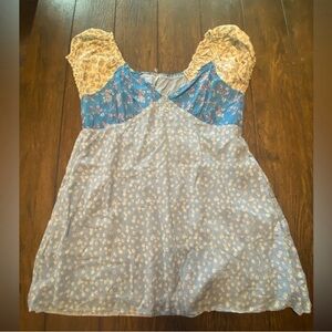 BP Vintage Floral Patchwork Mixed Print Cottagecore Dress Size XL C2